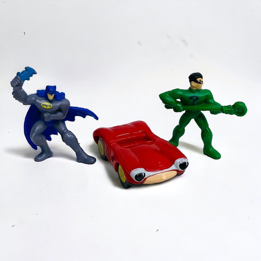 McDonald’s 2011 Batman The Riddler Plasticman Red Car Toy Figure Cake Topper